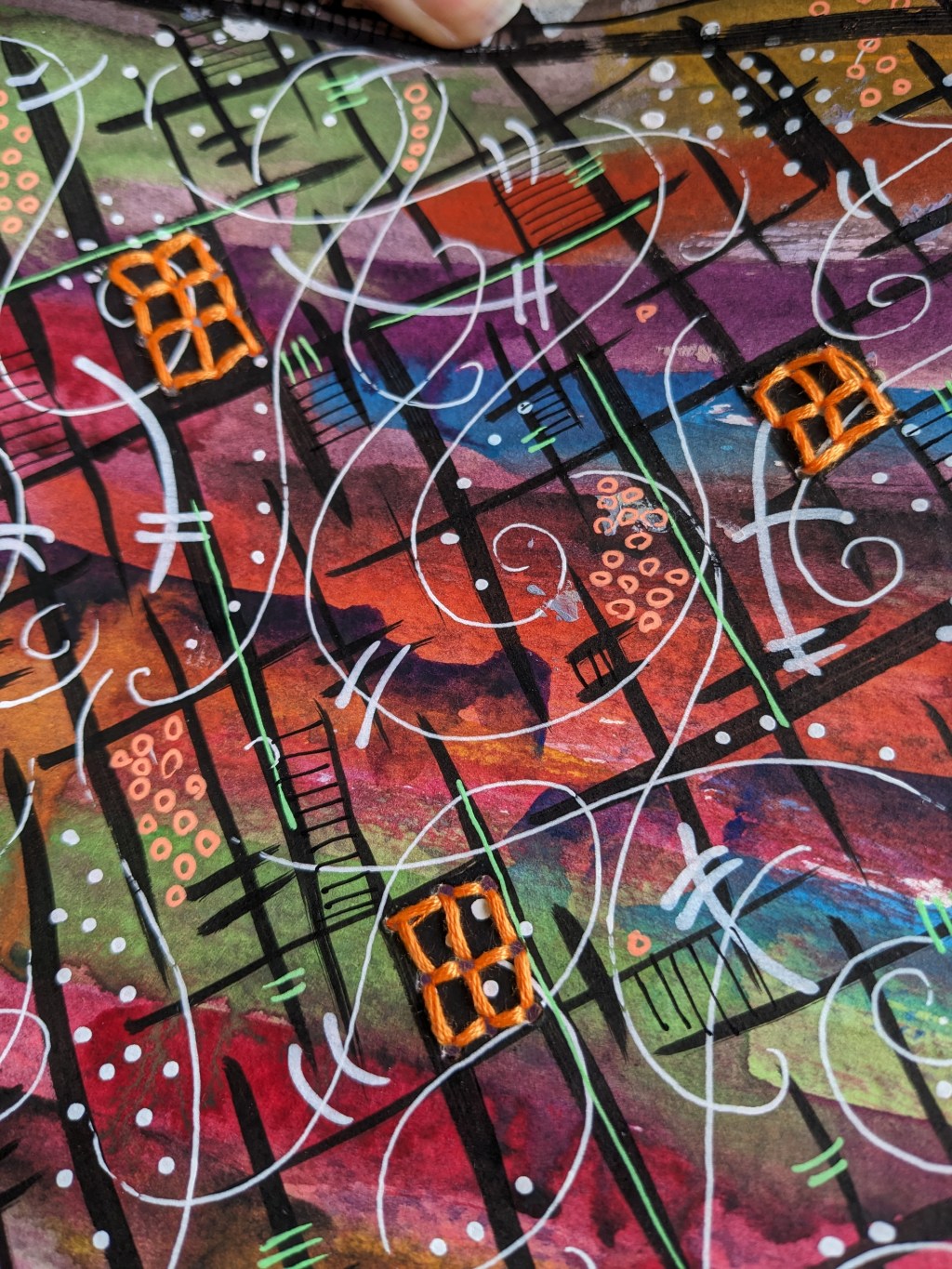 Sewing it Up? Using Yarn on&nbsp;Watercolour