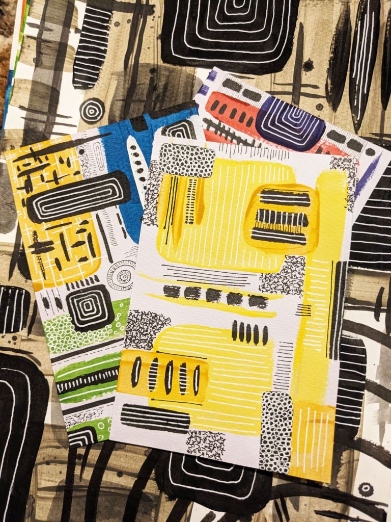 Abstract art pieces by Michelle Still Artist