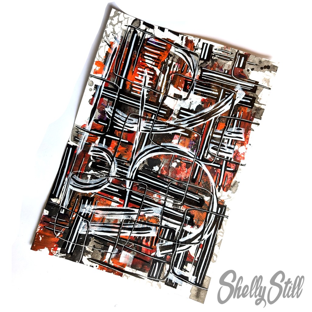 Red and Black Abstract&nbsp;Painting