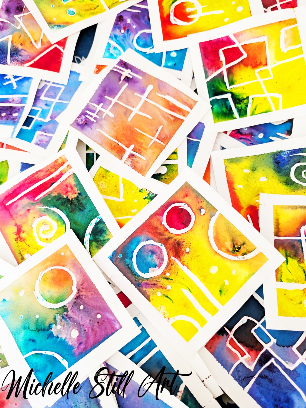 Work in progress mini watercolour&nbsp;paintings