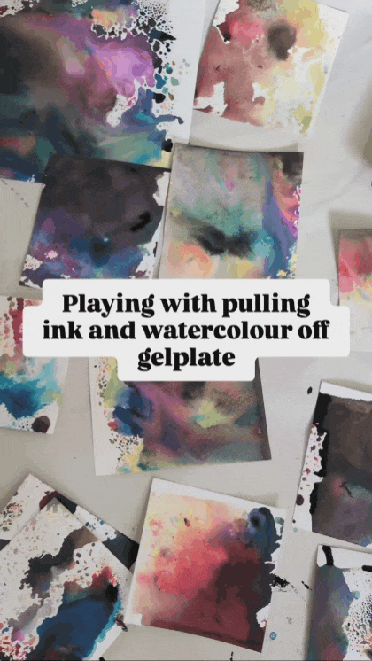 Gelplate Experimenting Watercolour and&nbsp;Ink