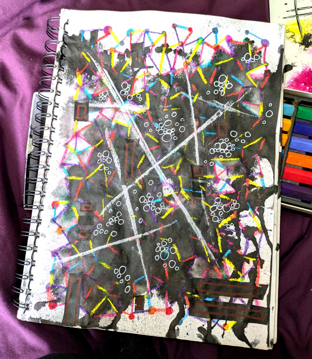 Ink and Pastel Sketchbook Art&nbsp;Experiment